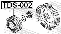 Riemenscheibe, Kurbelwelle FEBEST TDS-002 Bild Riemenscheibe, Kurbelwelle FEBEST TDS-002