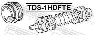 Riemenscheibe, Kurbelwelle FEBEST TDS-1HDFTE Bild Riemenscheibe, Kurbelwelle FEBEST TDS-1HDFTE