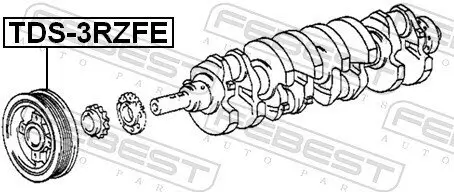 Riemenscheibe, Kurbelwelle FEBEST TDS-3RZFE Bild Riemenscheibe, Kurbelwelle FEBEST TDS-3RZFE