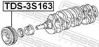 Riemenscheibe, Kurbelwelle FEBEST TDS-3S163 Bild Riemenscheibe, Kurbelwelle FEBEST TDS-3S163