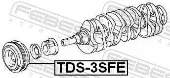 Riemenscheibe, Kurbelwelle FEBEST TDS-3SFE Bild Riemenscheibe, Kurbelwelle FEBEST TDS-3SFE