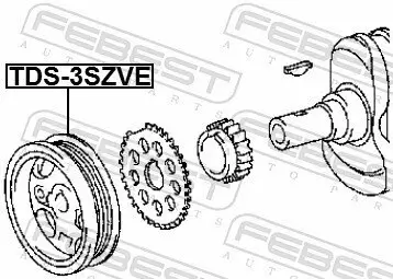 Riemenscheibe, Kurbelwelle FEBEST TDS-3SZVE Bild Riemenscheibe, Kurbelwelle FEBEST TDS-3SZVE