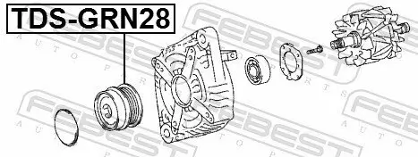 Riemenscheibe, Generator FEBEST TDS-GRN28 Bild Riemenscheibe, Generator FEBEST TDS-GRN28