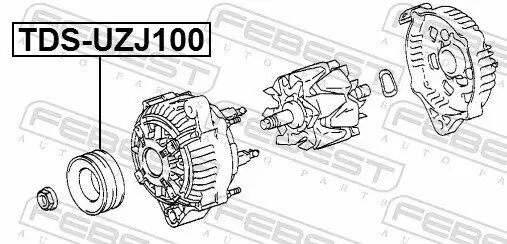 Riemenscheibe, Generator FEBEST TDS-UZJ100 Bild Riemenscheibe, Generator FEBEST TDS-UZJ100