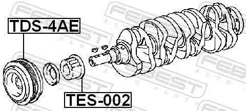 Zahnrad, Kurbelwelle FEBEST TES-002 Bild Zahnrad, Kurbelwelle FEBEST TES-002