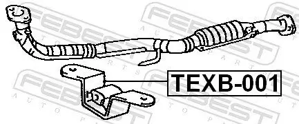 Montagesatz, Abgasanlage FEBEST TEXB-001 Bild Montagesatz, Abgasanlage FEBEST TEXB-001