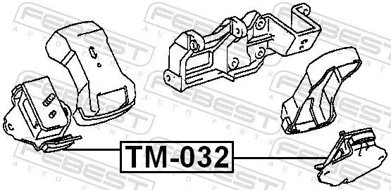 Lagerung, Motor FEBEST TM-032 Bild Lagerung, Motor FEBEST TM-032