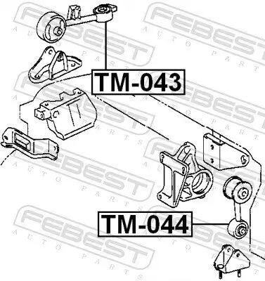 Lagerung, Motor FEBEST TM-043 Bild Lagerung, Motor FEBEST TM-043