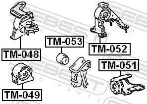 Lagerung, Motor FEBEST TM-052 Bild Lagerung, Motor FEBEST TM-052