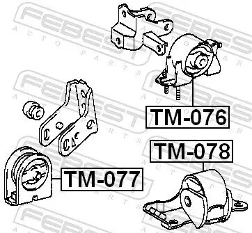 Lagerung, Motor vorne FEBEST TM-077 Bild Lagerung, Motor vorne FEBEST TM-077