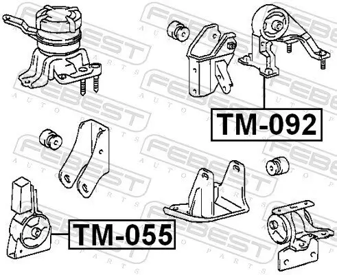 Lagerung, Motor hinten FEBEST TM-092 Bild Lagerung, Motor hinten FEBEST TM-092