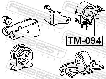 Lagerung, Motor hinten FEBEST TM-094 Bild Lagerung, Motor hinten FEBEST TM-094