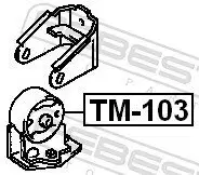 Lagerung, Motor vorne FEBEST TM-103 Bild Lagerung, Motor vorne FEBEST TM-103