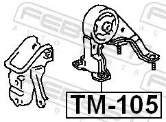 Lagerung, Motor FEBEST TM-105 Bild Lagerung, Motor FEBEST TM-105