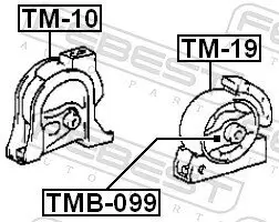 Lagerung, Motor vorne FEBEST TM-10 Bild Lagerung, Motor vorne FEBEST TM-10