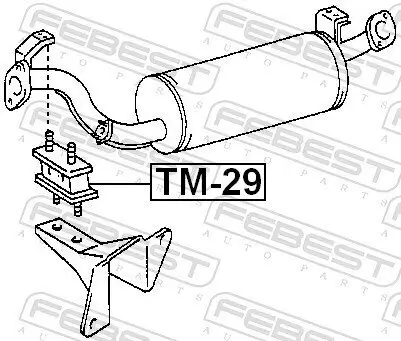 Montagesatz, Abgasanlage mitte und hinten FEBEST TM-29 Bild Montagesatz, Abgasanlage mitte und hinten FEBEST TM-29