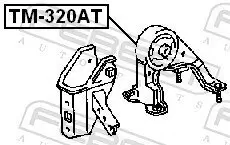 Lagerung, Motor hinten FEBEST TM-320AT Bild Lagerung, Motor hinten FEBEST TM-320AT