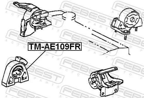 Lagerung, Motor FEBEST TM-AE109FR Bild Lagerung, Motor FEBEST TM-AE109FR