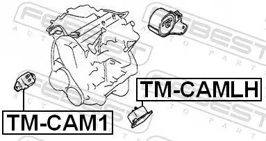 Lagerung, Motor vorne links FEBEST TM-CAMLH Bild Lagerung, Motor vorne links FEBEST TM-CAMLH