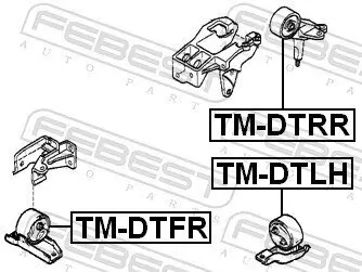 Lagerung, Motor vorne FEBEST TM-DTFR Bild Lagerung, Motor vorne FEBEST TM-DTFR
