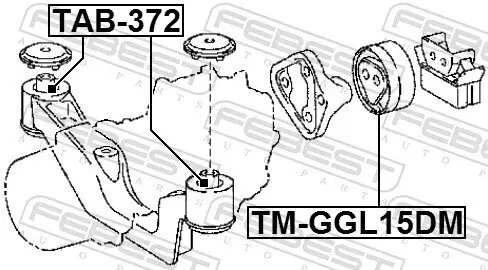 Lagerung, Differential Hinterachse FEBEST TM-GGL15DM Bild Lagerung, Differential Hinterachse FEBEST TM-GGL15DM