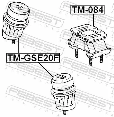 Lagerung, Motor vorne FEBEST TM-GSE20F Bild Lagerung, Motor vorne FEBEST TM-GSE20F
