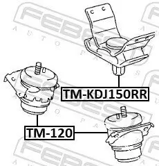 Lagerung, Motor hinten FEBEST TM-KDJ150RR Bild Lagerung, Motor hinten FEBEST TM-KDJ150RR