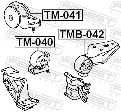 Lagerung, Motor FEBEST TMB-042 Bild Lagerung, Motor FEBEST TMB-042