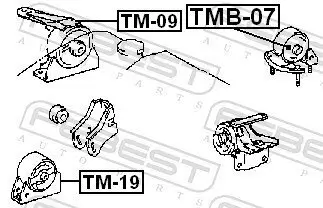 Lagerung, Motor hinten FEBEST TMB-07 Bild Lagerung, Motor hinten FEBEST TMB-07