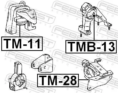 Lagerung, Motor hinten FEBEST TMB-13 Bild Lagerung, Motor hinten FEBEST TMB-13