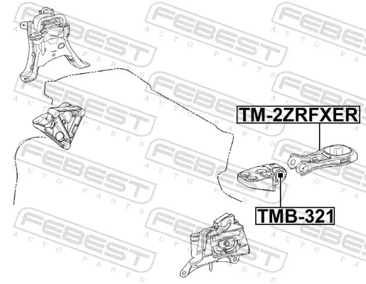 Lagerung, Motor unten FEBEST TMB-321 Bild Lagerung, Motor unten FEBEST TMB-321