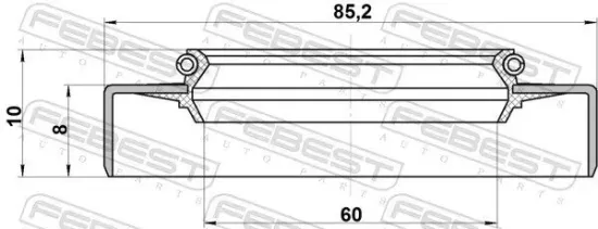 Wellendichtring, Antriebswelle FEBEST TOS-002 Bild Wellendichtring, Antriebswelle FEBEST TOS-002