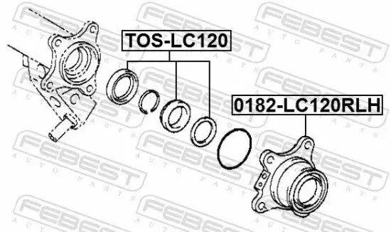 Lager, Antriebswelle FEBEST TOS-LC120 Bild Lager, Antriebswelle FEBEST TOS-LC120
