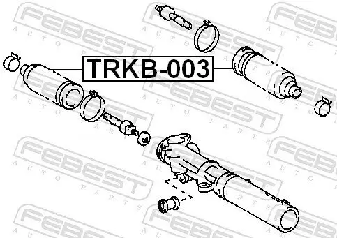 Faltenbalg, Lenkung Vorderachse FEBEST TRKB-003 Bild Faltenbalg, Lenkung Vorderachse FEBEST TRKB-003