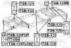 Lagerung, Fahrzeugrahmen unten 1. Reihe vorne FEBEST TSB-120FLOW Bild Lagerung, Fahrzeugrahmen unten 1. Reihe vorne FEBEST TSB-120FLOW