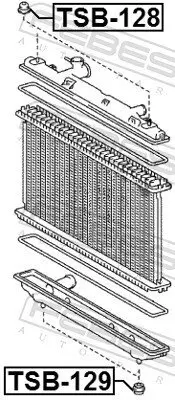 Lagerung, Kühler FEBEST TSB-129 Bild Lagerung, Kühler FEBEST TSB-129