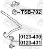 Lagerung, Stabilisator Vorderachse FEBEST TSB-702 Bild Lagerung, Stabilisator Vorderachse FEBEST TSB-702