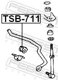 Lagerung, Stabilisator Hinterachse FEBEST TSB-711 Bild Lagerung, Stabilisator Hinterachse FEBEST TSB-711