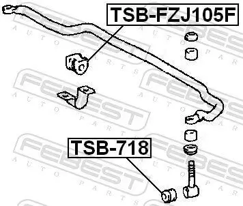 Lagerung, Achsstrebe FEBEST TSB-718 Bild Lagerung, Achsstrebe FEBEST TSB-718