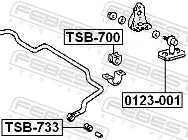 Lagerung, Stabilisator FEBEST TSB-733 Bild Lagerung, Stabilisator FEBEST TSB-733