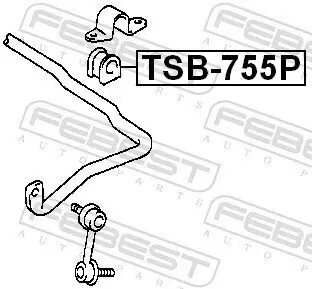 Lagerung, Stabilisator FEBEST TSB-755P Bild Lagerung, Stabilisator FEBEST TSB-755P