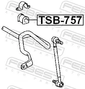 Lagerung, Stabilisator FEBEST TSB-757 Bild Lagerung, Stabilisator FEBEST TSB-757