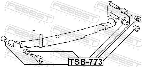 Lagerbuchse, Blattfeder FEBEST TSB-773 Bild Lagerbuchse, Blattfeder FEBEST TSB-773