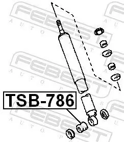 Distanzrohr, Stoßdämpfer FEBEST TSB-786 Bild Distanzrohr, Stoßdämpfer FEBEST TSB-786