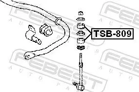 Lagerung, Achsstrebe FEBEST TSB-809 Bild Lagerung, Achsstrebe FEBEST TSB-809