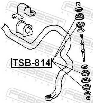 Lagerung, Achsstrebe FEBEST TSB-814 Bild Lagerung, Achsstrebe FEBEST TSB-814