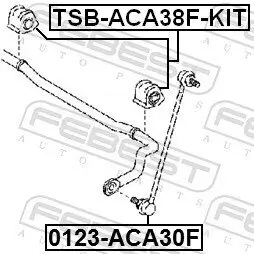 Reparatursatz, Stabilisatorlager Vorderachse beidseitig FEBEST TSB-ACA38F-KIT Bild Reparatursatz, Stabilisatorlager Vorderachse beidseitig FEBEST TSB-ACA38F-KIT