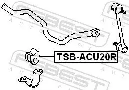 Lagerung, Stabilisator Hinterachse FEBEST TSB-ACU20R Bild Lagerung, Stabilisator Hinterachse FEBEST TSB-ACU20R