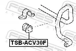 Lagerung, Stabilisator Vorderachse FEBEST TSB-ACV30F Bild Lagerung, Stabilisator Vorderachse FEBEST TSB-ACV30F