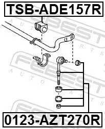 Lagerung, Stabilisator FEBEST TSB-ADE157R Bild Lagerung, Stabilisator FEBEST TSB-ADE157R